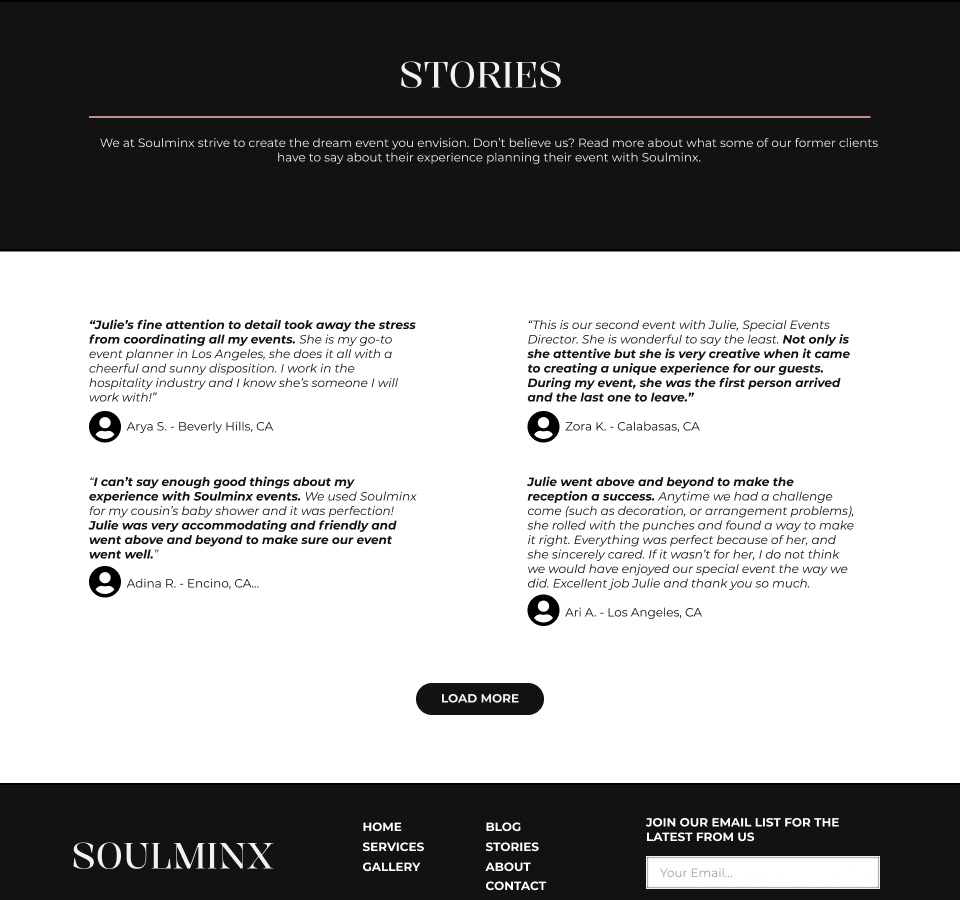 Soulminx Testimonials Page